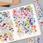50-Pack Transparent Waterproof Watercolor Wildflower Flower Scrapbook Stickers - Image 7