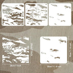 FINGERINSPIRE 3 Pcs Layered Brushstroke Camouflage Stencil 11.8x11.8inch - Image 2