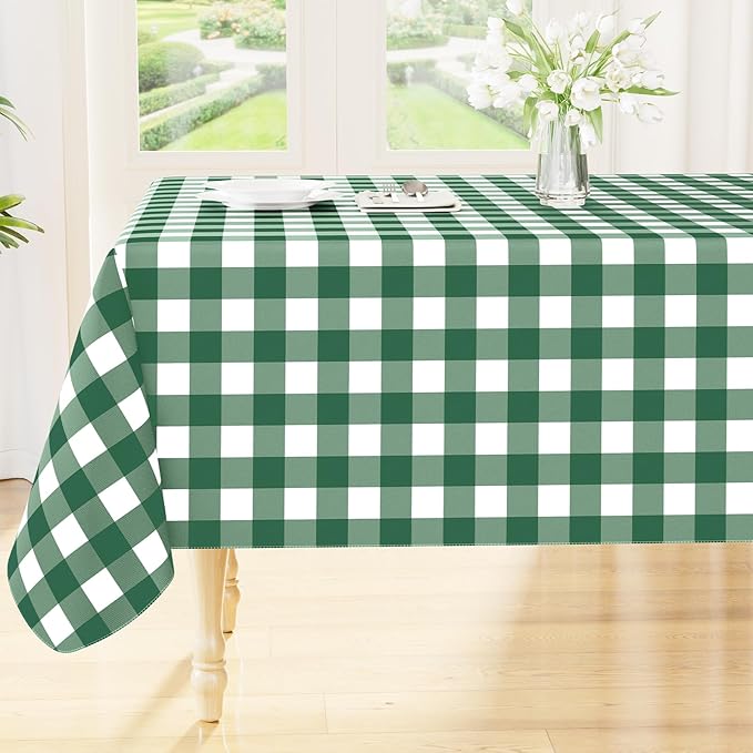 Smiry Rectangle Table Cloth, Waterproof Vinyl Tablecloth by Smiry