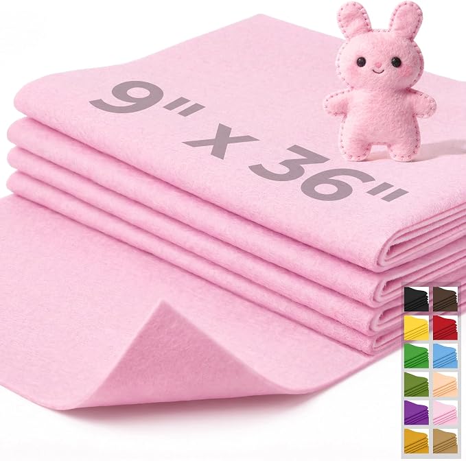 IONTACH 9" X 36" Soft Felt Sheets 1.6mm Thick | Acrylic Felt Fabric by IONTACH