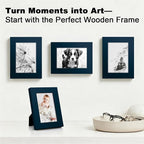 RPJC 3.5x5 inch Picture Frame Made of Solid Wood High Definition Glass - Image 2