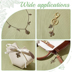 PH PandaHall 150pcs 15 Styles Tree Leaf Charms Pendants, Tibetan Branch Leaves - Image 5