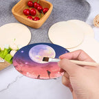 Unfinished Wood Oval Slices for Crafts, 150 * 100 * 2mm - Image 5