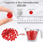 FUTUREPLUSX 1LB Red Glass Beads, Flat Glass Marbles Burgundy Pebbles Marbles - Image 2
