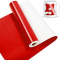 Lya Vinyl Glossy Red Permanent Vinyl, Glossy Red 12" x 50Ft Permanent Adhesive by LyaVinyl