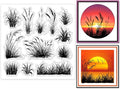GLOBLELAND Grass Silhouette Clear Stamps by GLOBLELAND