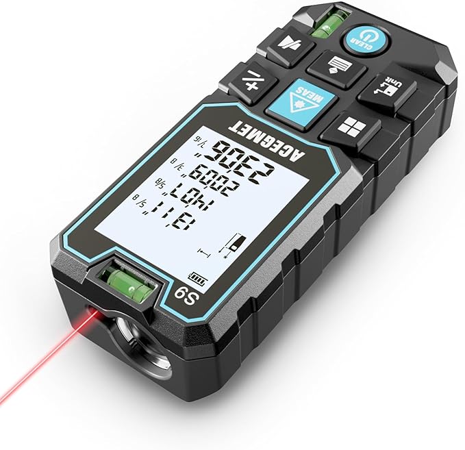 Laser Measure, ACEGMET Laser Measurement Tool Backlit LCD by ACEGMET