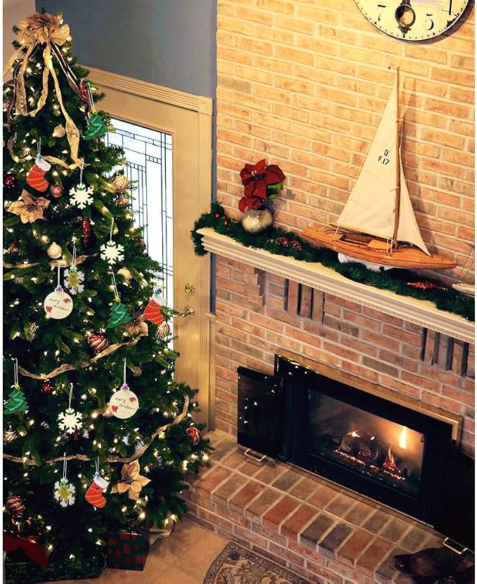 Hidreas 40PCS Christmas Crafts Unfinished Wooden Christmas Ornaments Kit - Image 6