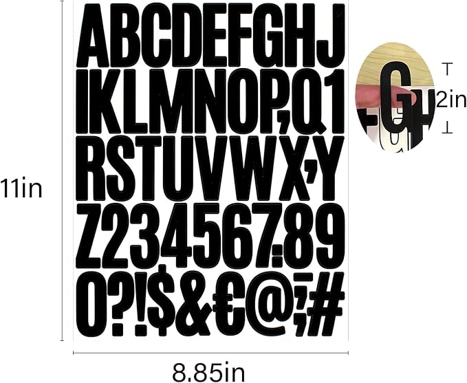 500 Pieces 10 Sheets Letter Stickers, Self Adhesive Vinyl Waterproof Mailbox - Image 3