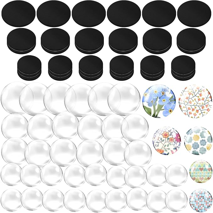 72 Pieces Round Craft Magnets Glass Ceramic Ferrite Magnet by Weewooday