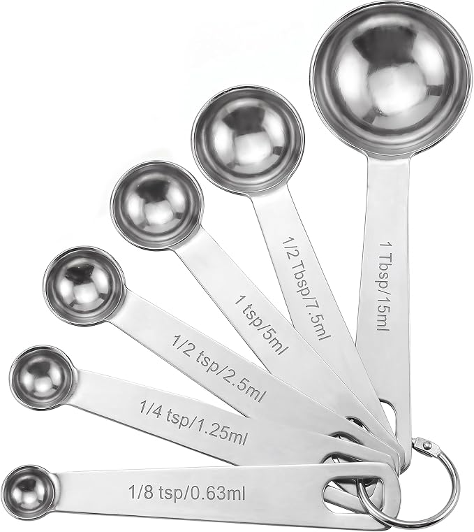 Measuring Spoons, Premium Heavy Duty Stainless Steel Measuring Spoons Cups Set by RenaChris
