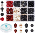 arricraft 203 Pcs Halloween Skull Gemstone Beads Kits, Natural Lava Rock by ARRICRAFT