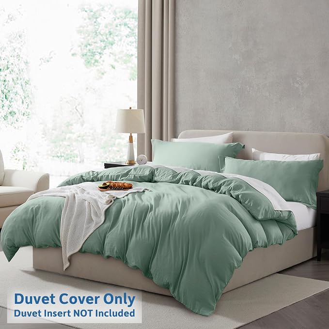 Nestl Sage Green Duvet Cover King Size - Image 2