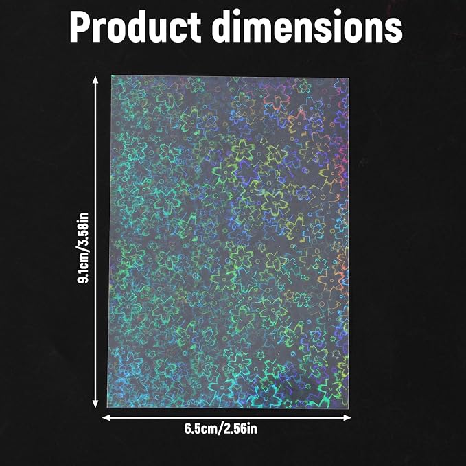 Penitue Photocard Sleeves, 9.1x6.5cm/3.58x2.56in Laser Flashing Card Sleeves - Image 2