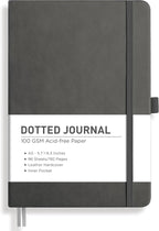 RETTACY Dotted Journal Notebook, 192 Pages, A5 Medium Size | Leather Hardcover by RETTACY