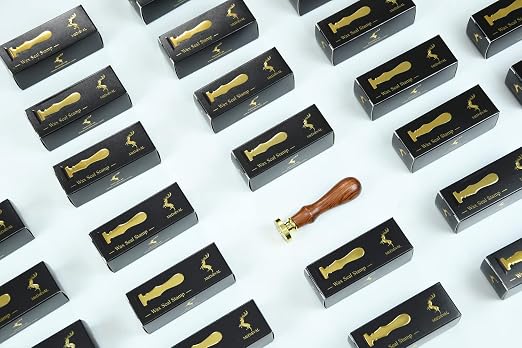 Medieval Initial Alphabet Sealing Wax Stamps, Brass Head Wooden Handle - Image 7