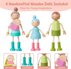 Giant bean 36pcs Wooden Dollhouse Furniture Set - Image 4