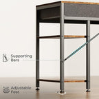 Huuger Computer Desk with 6 Drawers, Office Desk with Shelves, Reversible - Image 9
