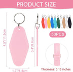 Yoption 50pcs Blank Motel Keychain Bulk - Image 3