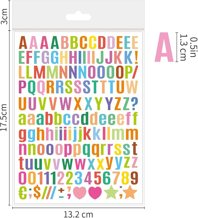 3040Pcs 20 Sheets Small Letter Number Stickers, 1/2inch Self-Adhesive Vinyl - Image 2