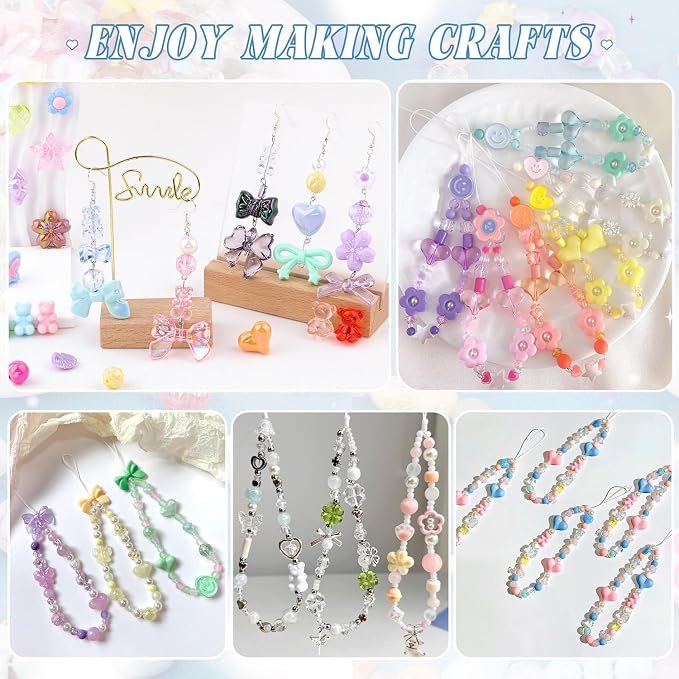700-750PCS TINKRSTUFF Assorted 10 Colors Mixed Acrylic Beads - Image 5
