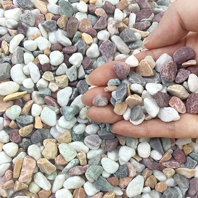 FANTIAN 10 lbs Colorful Pebbles Pea Gravel by FANTIAN-GardeningMakesLifeBetter
