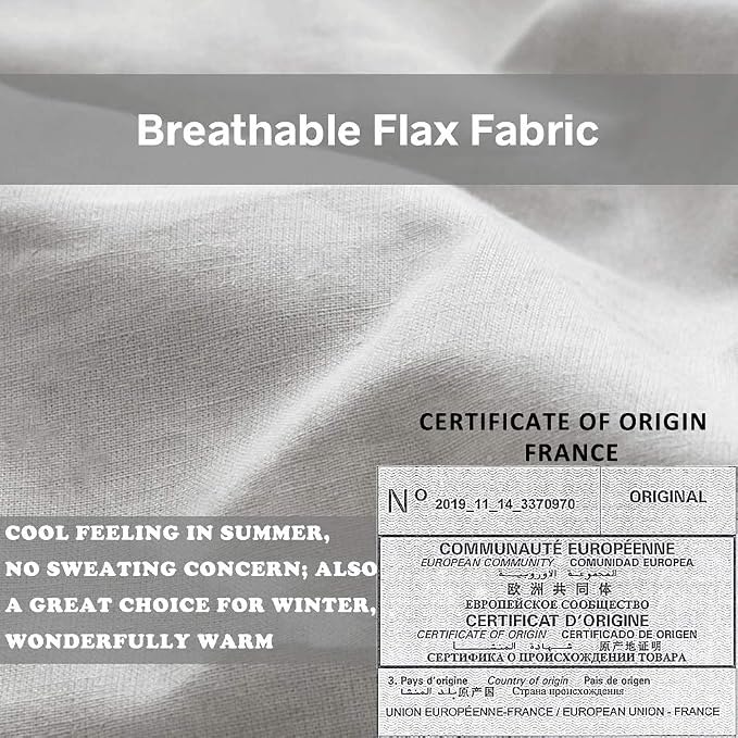 Simple&Opulence 100% French Flax Linen Duvet Cover Set - Image 4