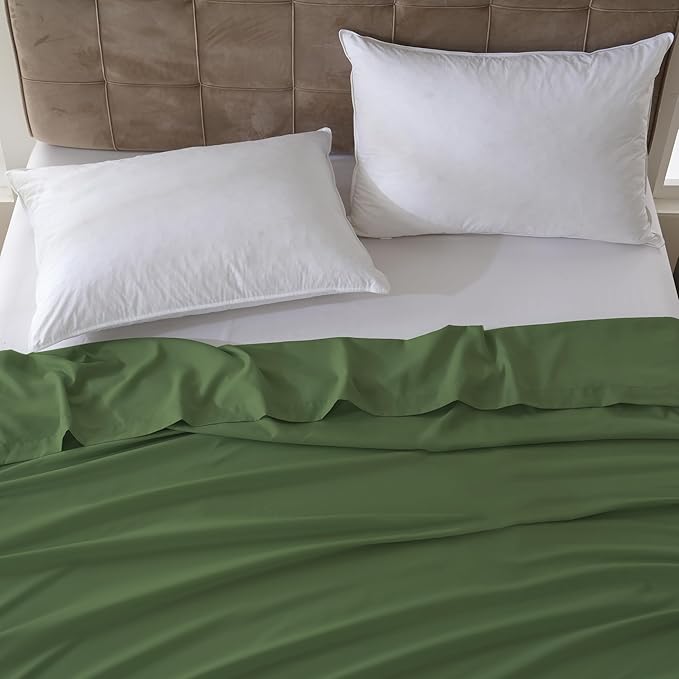 ZPECC Twin Flat Sheet Only 1 Pack, Durable Olive Green Top Bed Sheets - Image 7