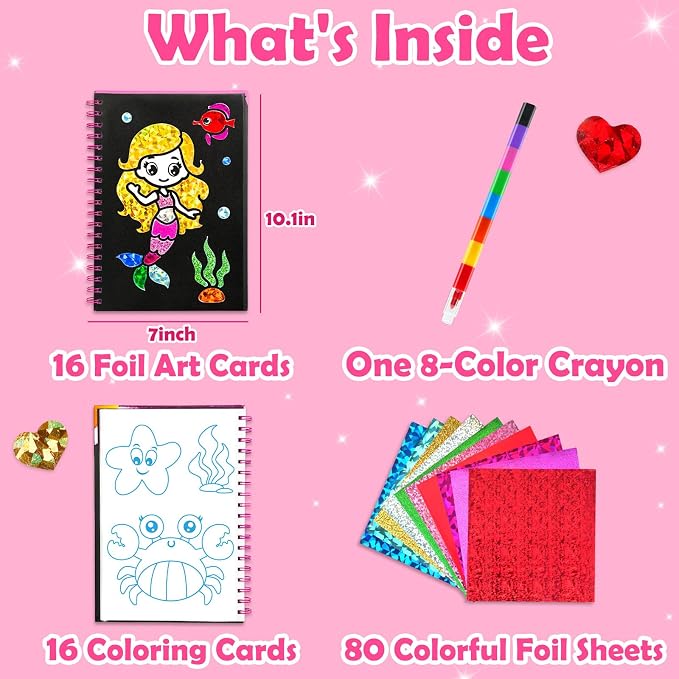 FUNNYB&G Foil Art Crafts for Kids Ages 4-8: Valentines Crafts for Kids 2026 - Image 5