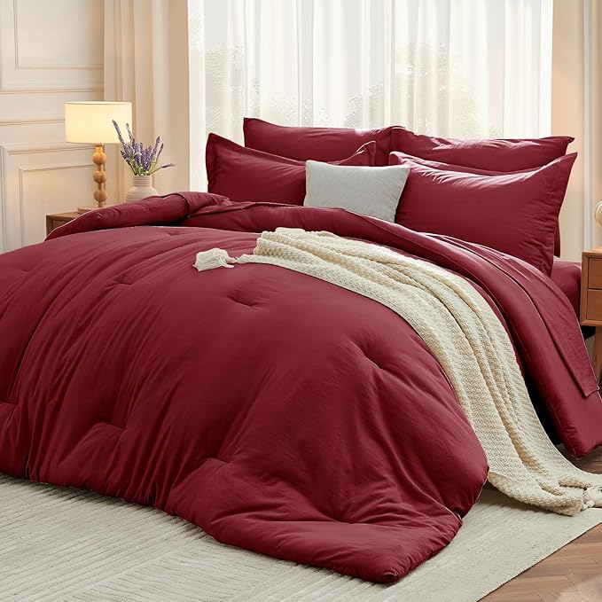 MUXHOMO 5 Pieces Twin Comforter Set, Soft Bed in a Bag Twin Size, All Season by MUXHOMO
