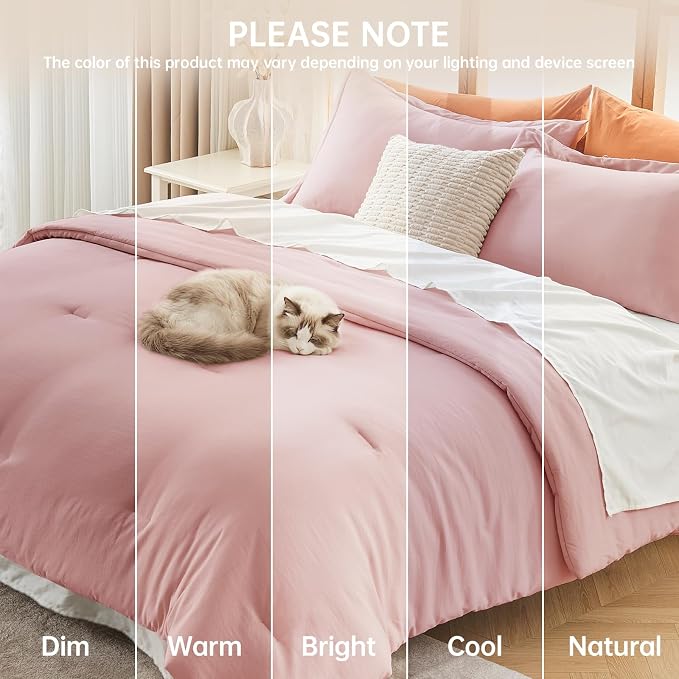 MUXHOMO Full Comforter Sets, All Season Ultra Soft Down Alternative Bedding - Image 9