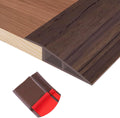 Floor Transition Strip Self Adhesive Vinyl Door Threshold for Doorways Carpet Edging Trim Overlap Edge Reducer for Laminate Floor, Carpet, Tile (Deep Brown Wood Grain, 2/5" to 3/5", 3.3Ft)