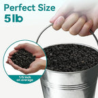 5lbs Small Lava Rocks for Plants Drainage, 1/5 Inch Black Gravel Mulch for - Image 2