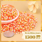 1500PCS 6mm Resin Jelly Rhinestones in Bulk, Bedazzling Flatback Crystals - Image 2