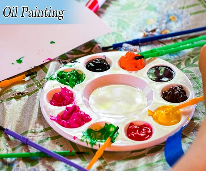 22 PCS Paint Palettes for Kids, Plastic Paint Pallets - Image 3