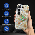 for Samsung Galaxy S26 Ultra Case, Stained Glass Frog Flowers Pattern Glossy 2 - Image 4