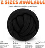 1.76oz Wool Roving: Needle Felting Wool White Roving Wool Felting Supplies Pure - Image 7
