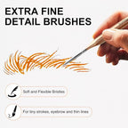 Nicpro Detail Paint Brushes 5 PCS Aesthetic Extreme Fine Tip 10/0 Professional - Image 3