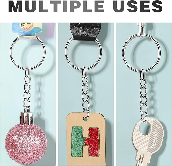 Teenitor 20PCS Key Chain Rings 1 Inch, Key Chain Rings - Image 5