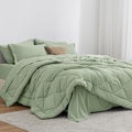 Love's cabin Twin Comforter Set Sage, 5 Pieces Twin Bed in a Bag, All Season by Lovescabin