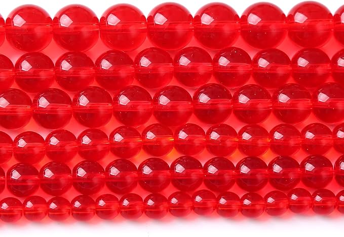 4mm 92pcs Red Glass Crystal Beads Stone by NaturalStoneBeads