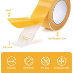 Double Sided Tape Heavy Duty, 2 Inch x 66 Feet Fiberglass Mesh Double Stick - Image 7