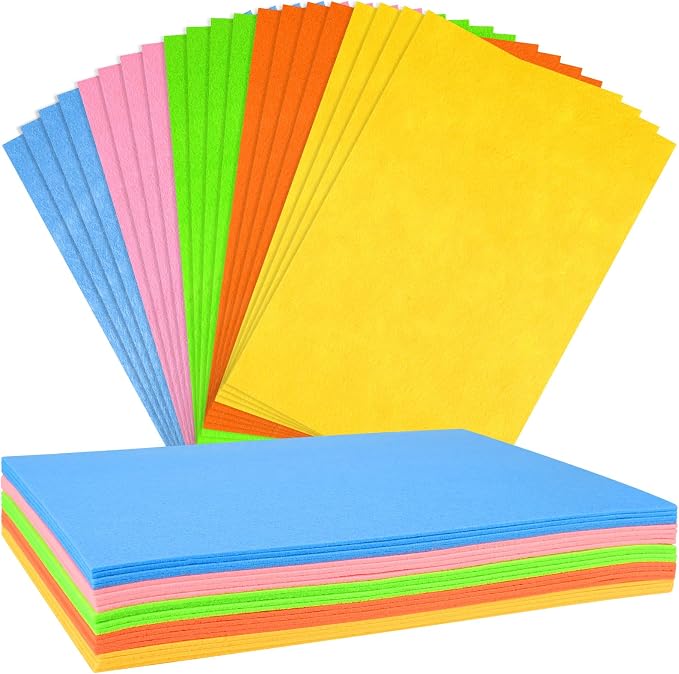 NEBURORA 20 Pcs 2mm Thick Stiff Felt Sheets by NEBURORA