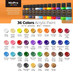 Nicpro Acrylic Paint Set, 36 Colors x 2 oz/60 ml - Image 3