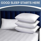 Piwaal Bed Pillows for Sleeping Queen Size Set of 4, Down Alternative Filling - Image 5