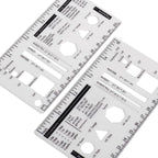 Culinary Ruler Mini Cutting Reference Template Cooking Measurement | Acrylic - Image 3