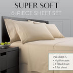 Danjor Linens Bed Sheet Set Cal King - Image 2