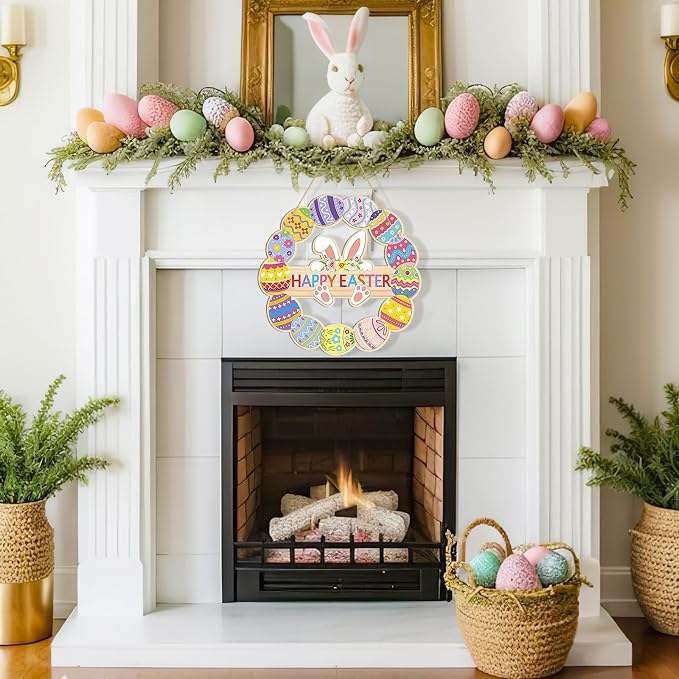 Large Size 12" Wooden Easter Ornaments to Paint, Wooden DIY Blank Unfinished - Image 4
