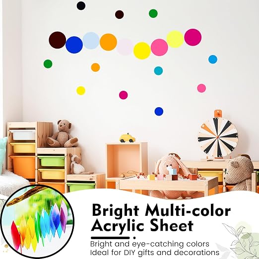 Geetery 15 Pcs Colored Acrylic Sheets, Plastic Boards - Image 6