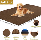 XSEINO Chocolate Brown Large Felt Fabric 36" X 36 ", 1.4 mm Thick Soft Felt - Image 2